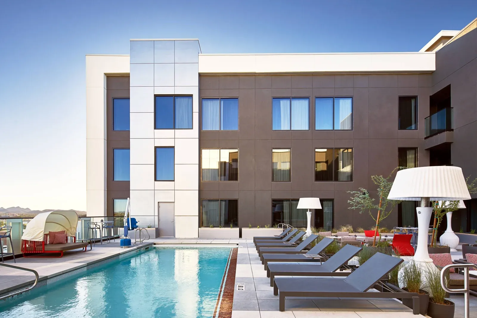 The rooftop pool at AC Hotel Tucson Downtown, Tucson.