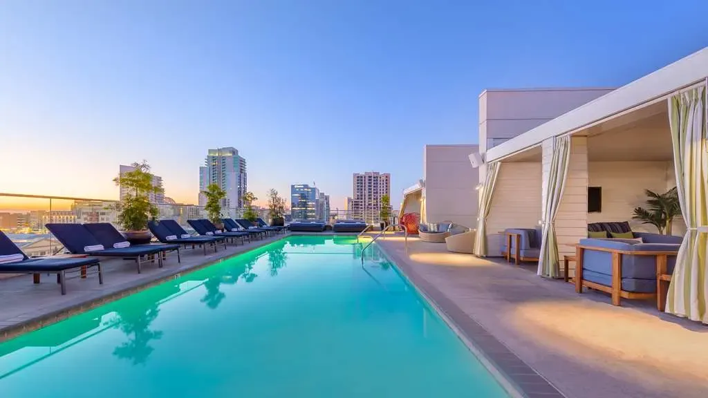 The rooftop pool at Andaz San Diego, San Diego.