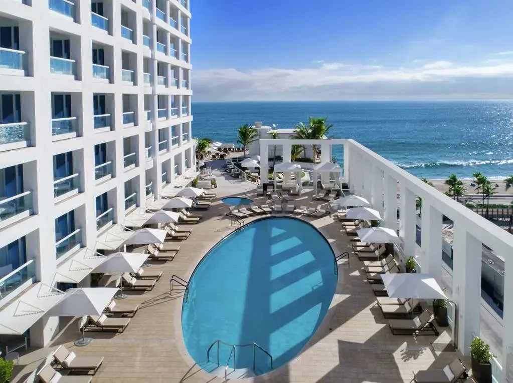 The rooftop pool at Conrad Fort Lauderdale Beach, Fort Lauderdale.