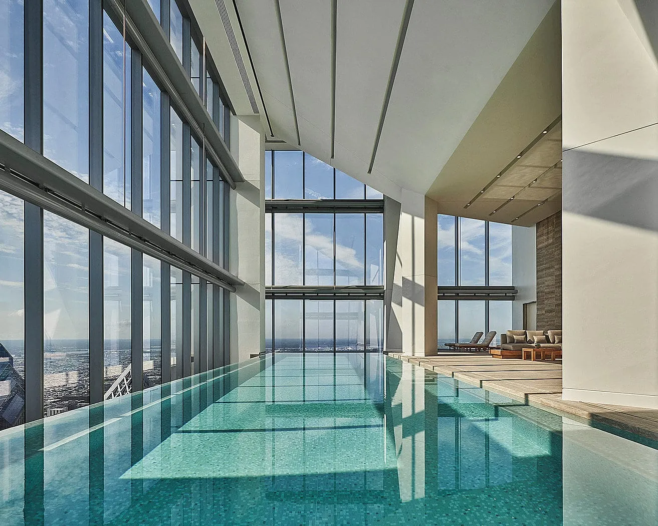 The rooftop pool at Four Seasons Hotel Philadelphia, Philadelphia.