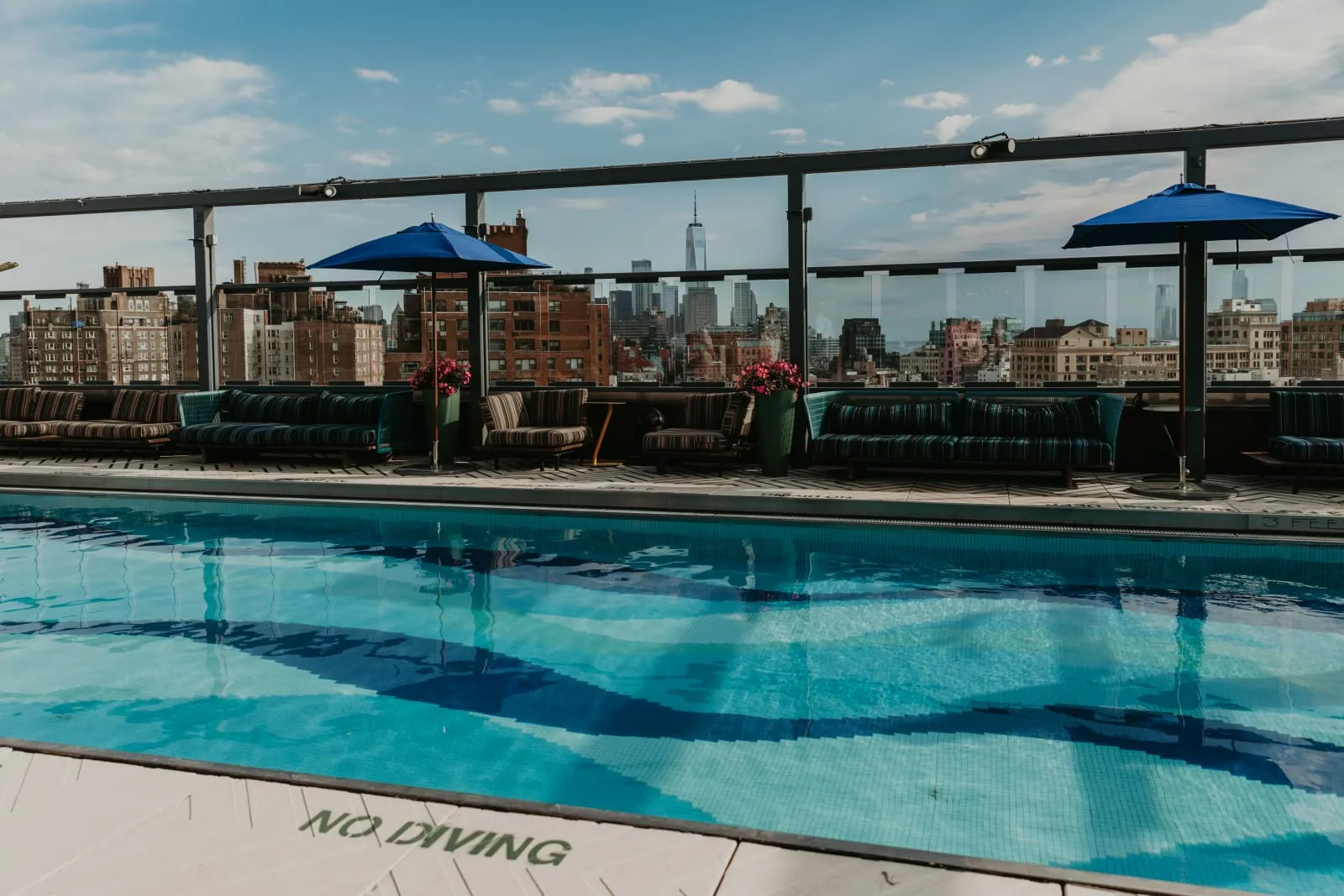 The rooftop pool at Gansevoort Meatpacking, New York.