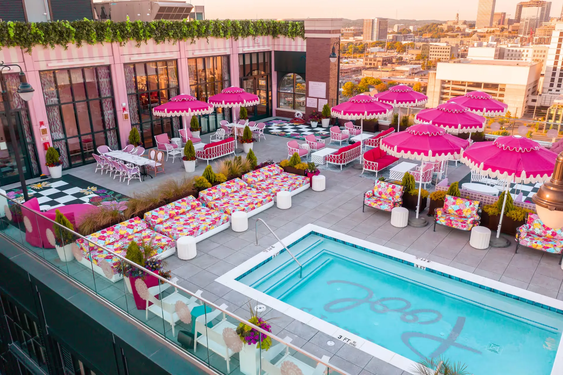 The rooftop pool at Graduate by Hilton Nashville, Nashville.