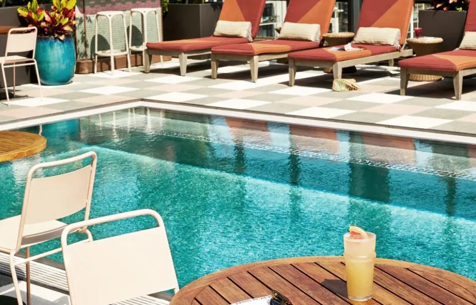 The rooftop pool at The Hoxton, Chicago, Chicago.