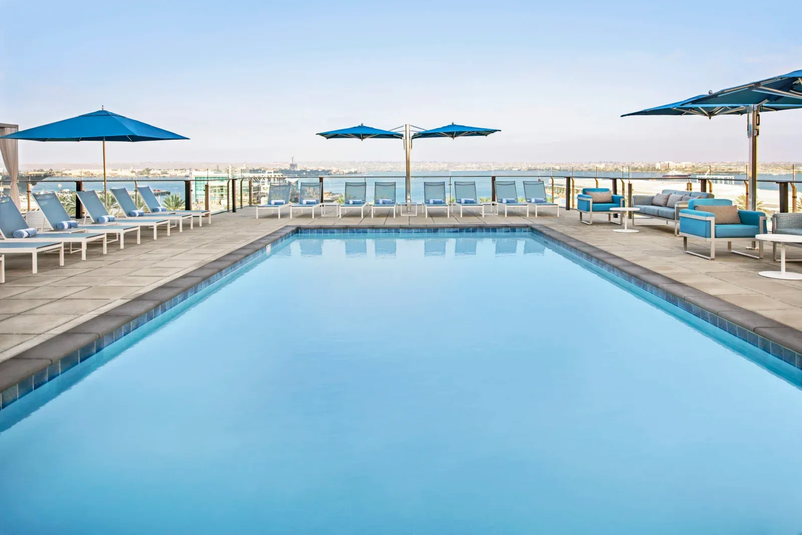 The rooftop pool at InterContinental San Diego, San Diego.