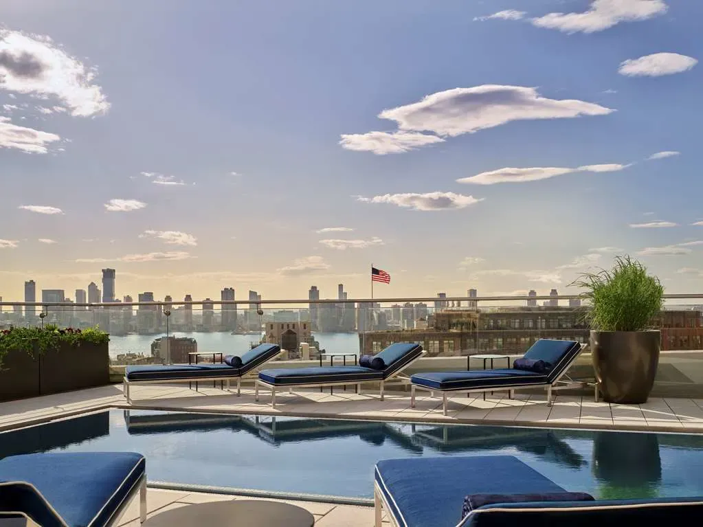 The rooftop pool at ModernHaus SoHo, New York.