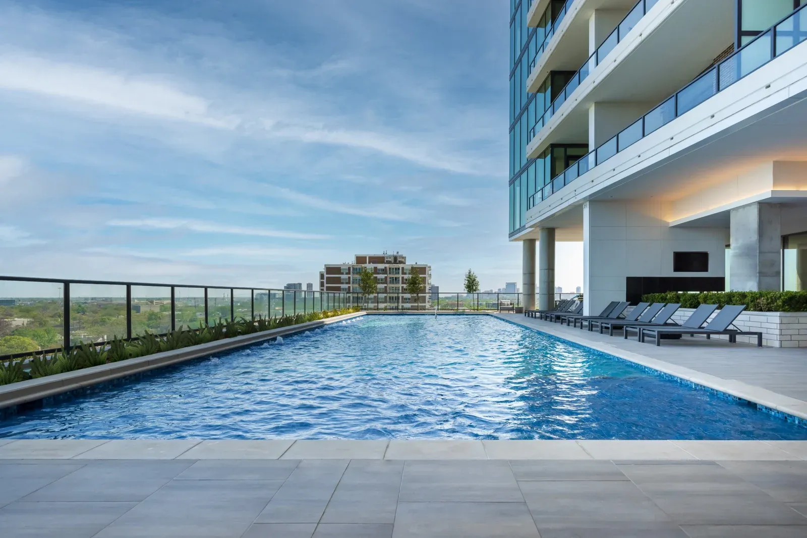 The rooftop pool at La Colombe d'Or Hotel, Houston.