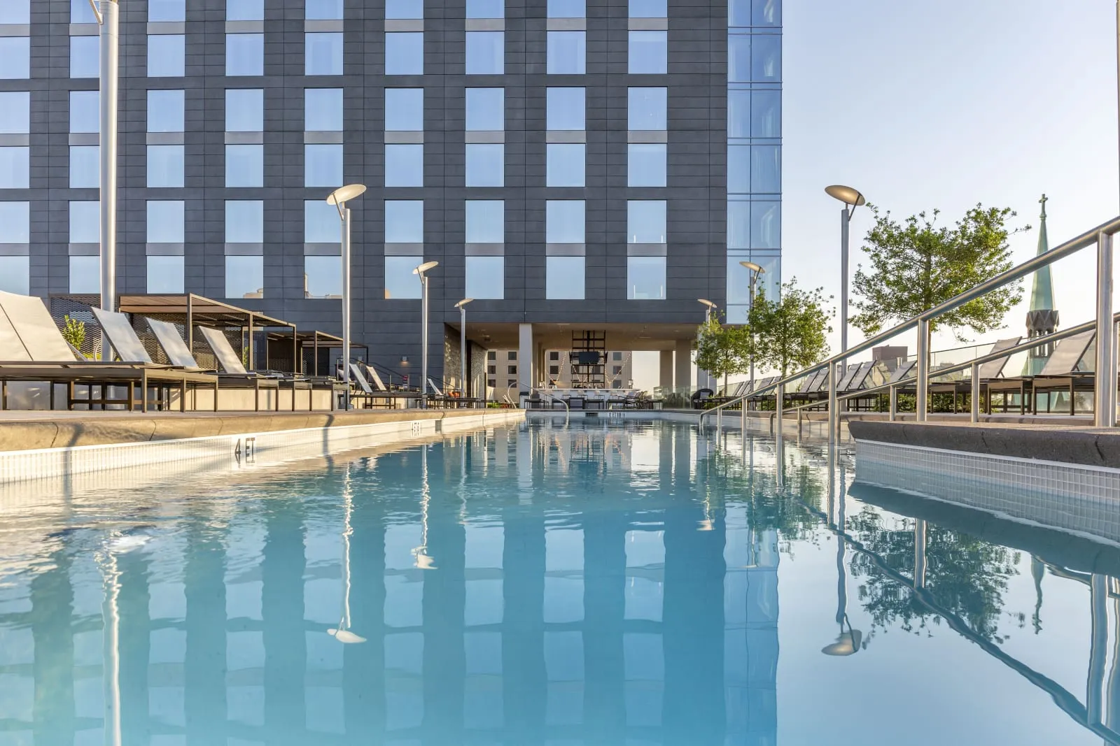 The rooftop pool at Omni Louisville Hotel, Louisville.