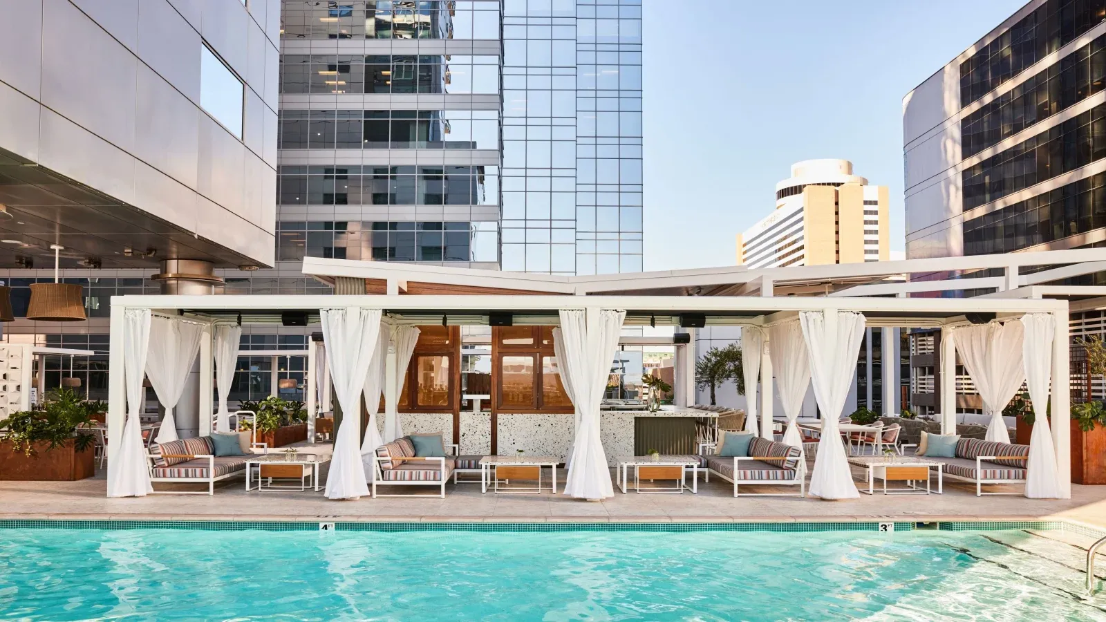 The rooftop pool at Kimpton Hotel Palomar Phoenix, Phoenix.