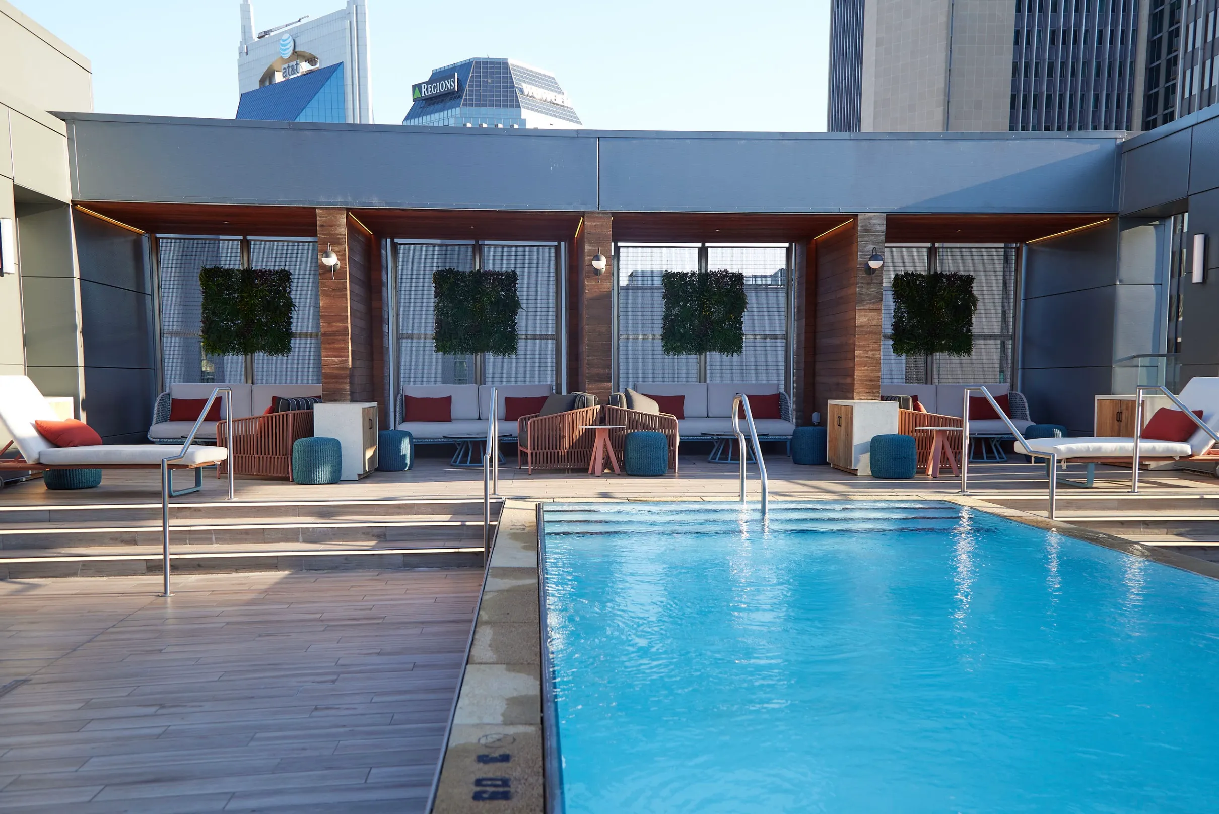 The rooftop pool at The Nash, Nashville.