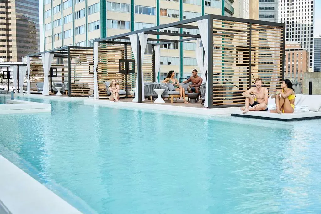 The rooftop pool at Thompson Dallas, Dallas.