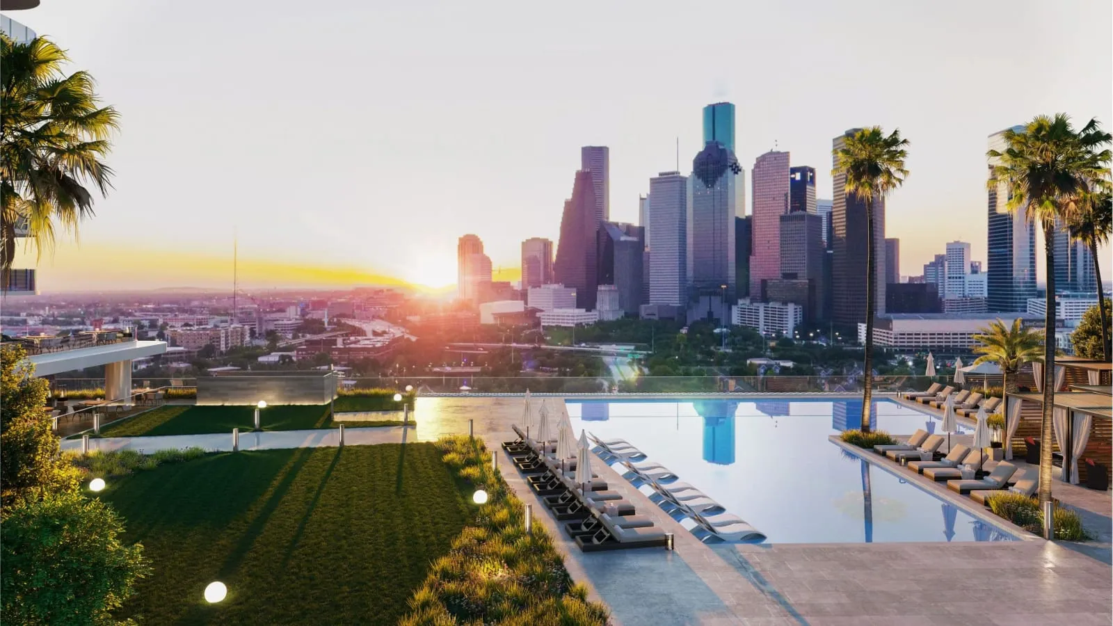 The rooftop pool at Thompson Houston, by Hyatt, Houston.