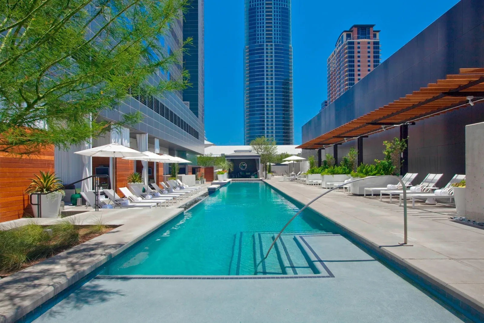 The rooftop pool at W Austin, Austin.