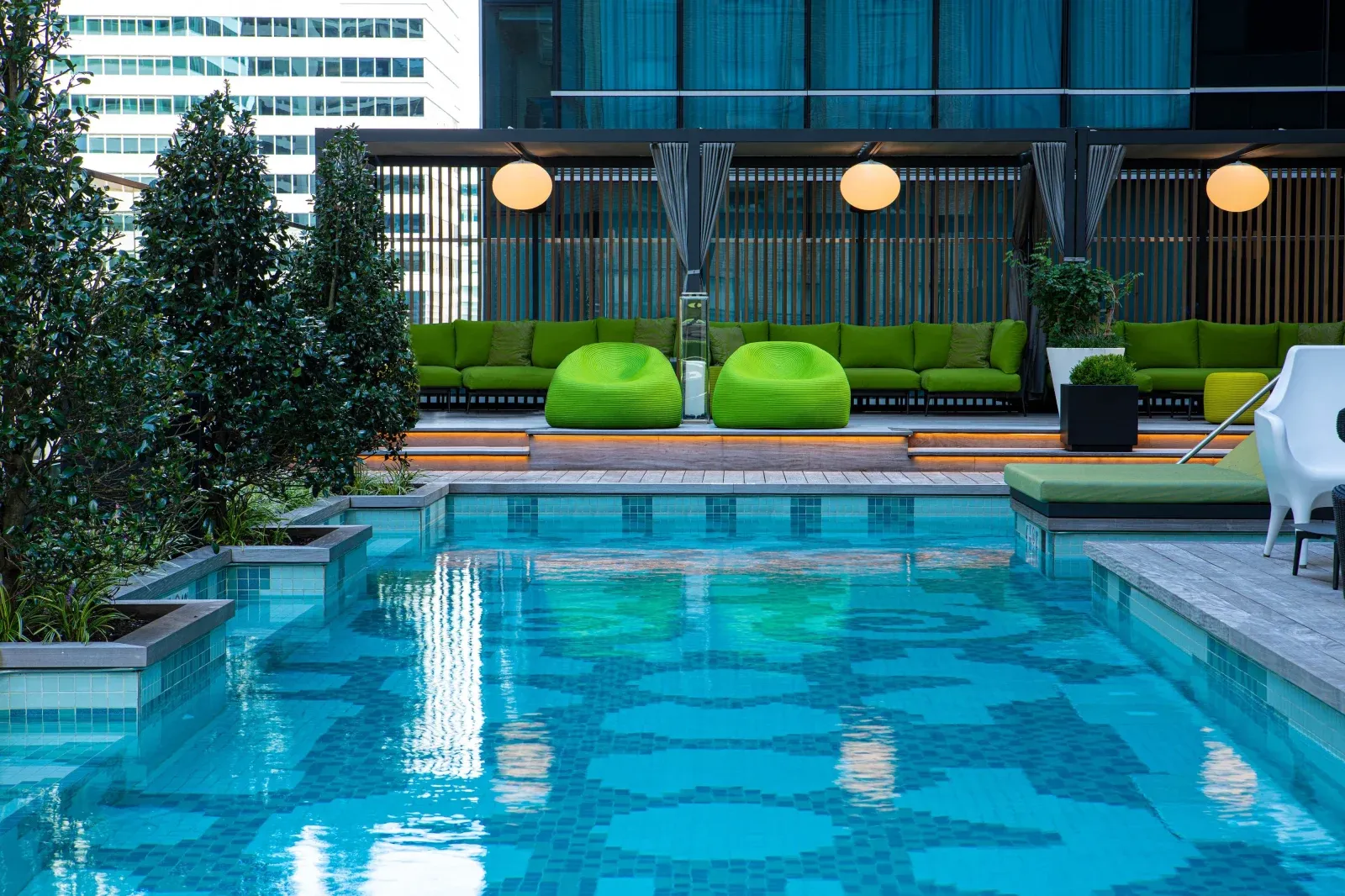 The rooftop pool at W Philadelphia, Philadelphia.