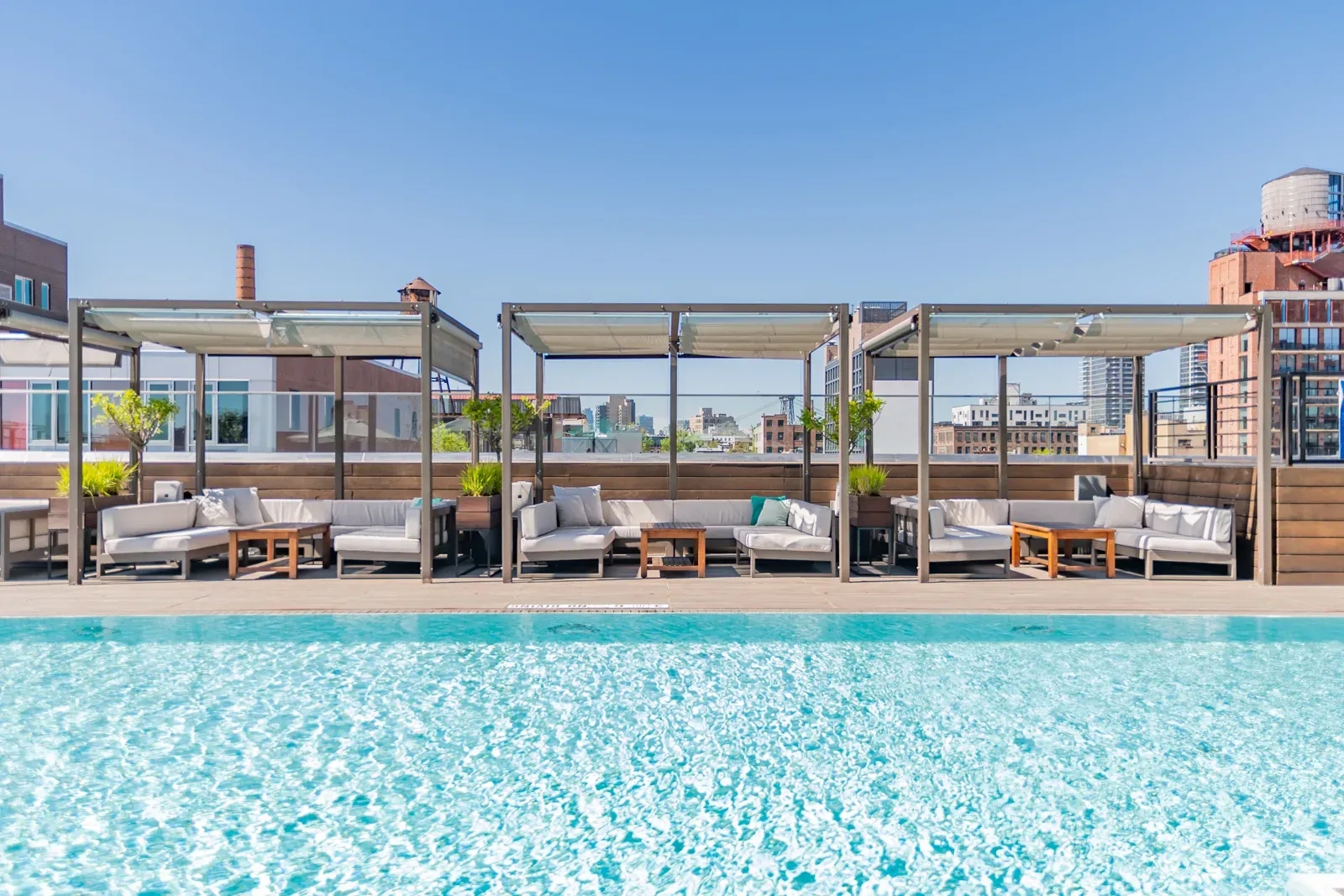 The rooftop pool at The William Vale, New York.