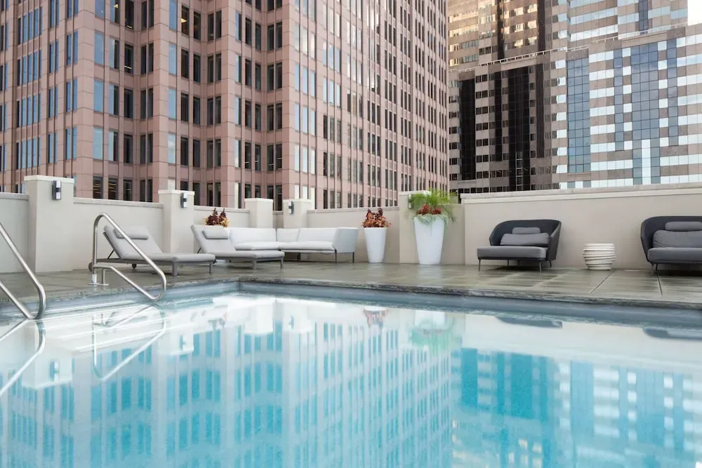 The rooftop pool at The Windsor Suites, Philadelphia.