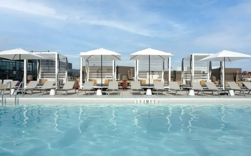 The rooftop pool at YOTEL Washington DC, Washington.